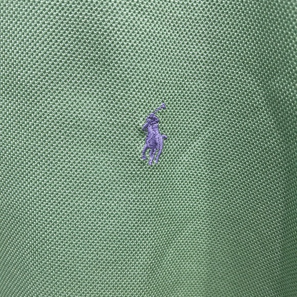 Purple Label Ralph Lauren Lime Green Polo Shirt, Men, Mercerized cotton, size M - Picture 4 of 7